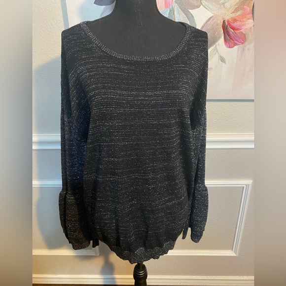 Olivia Sky Black Crew & Scoop Necks Sweater || Size 2X - Picture 9 of 15